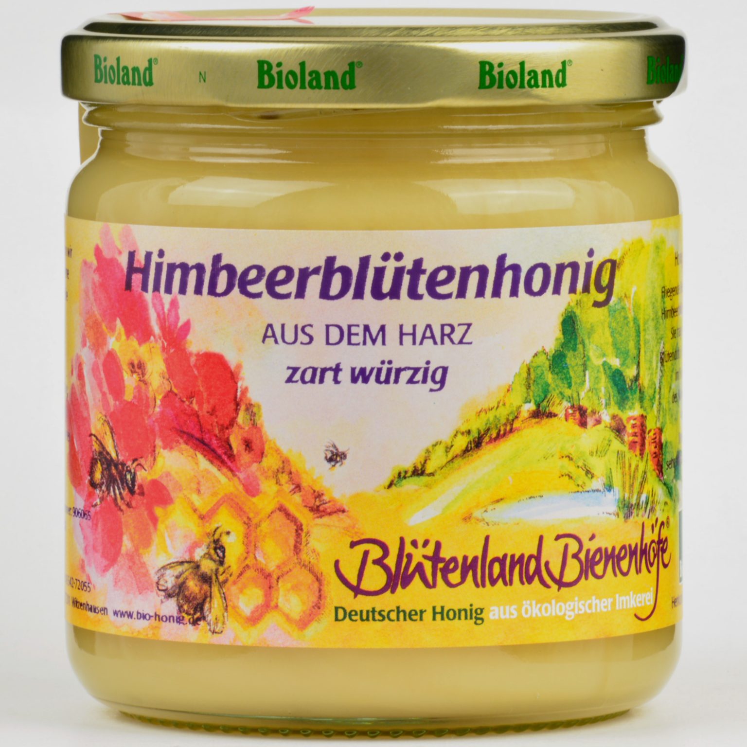 Himbeerblütenhonig aus dem Harz - Blütenland Bienenhöfe